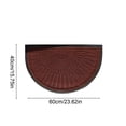 thumbnail image 3 of Partheme Door Mat Outdoor Indoor Entrance Doormat-Semicircular Durable Non Slip Front Door Mat for Outside Inside Entry Entryway Dirt Trapper for Muddy Paws and Shoes, B, 3 of 6