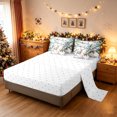 thumbnail image 4 of Manfei Forest Deer Twin Bedding, Winter Holiday Xmas Tree Bedding Comforter Set, White Green, Reversible, 7 Pieces, 4 of 6