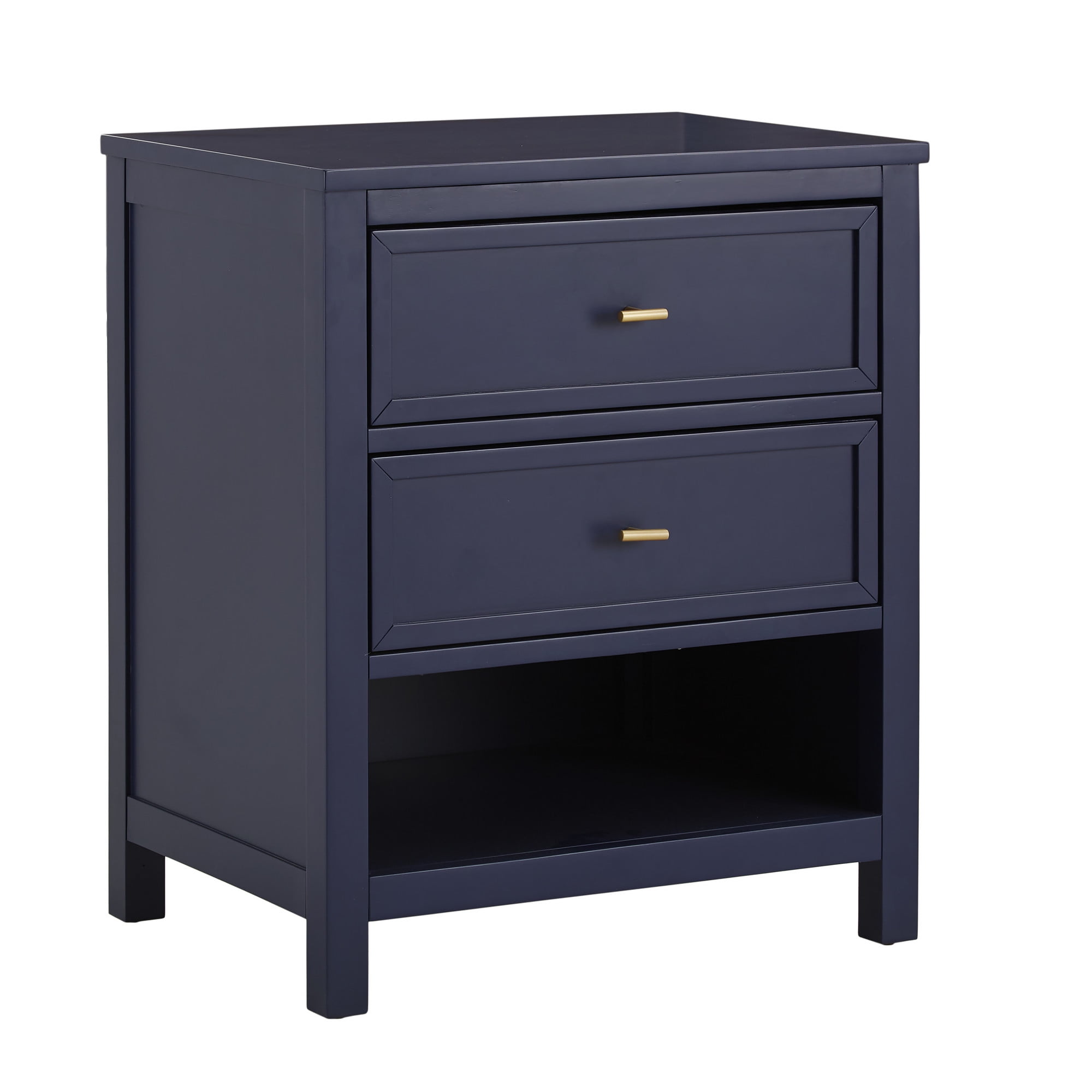 Weston Home Danica Modern 2-Drawer Nightstand, Twilight Blue