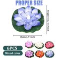 thumbnail image 5 of Battery Operated Lily Pad Flower Pond Decor Floating Pool Light Color Changing LED 6 Pack Pond Lights Hot Pink, 5 of 5