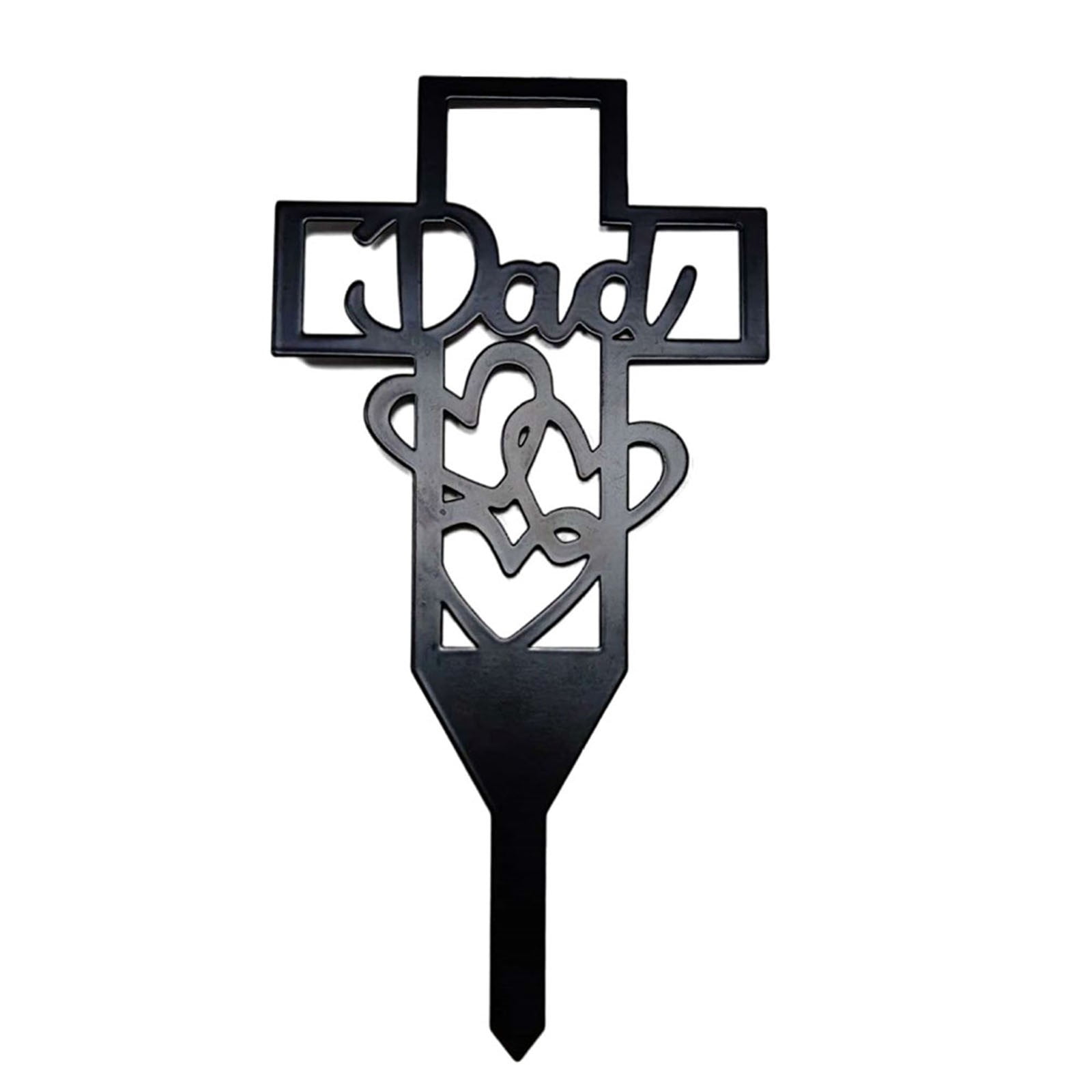 Fule Metal Cross Garden Stake Graves Cemetery Decorations Cemetery ...