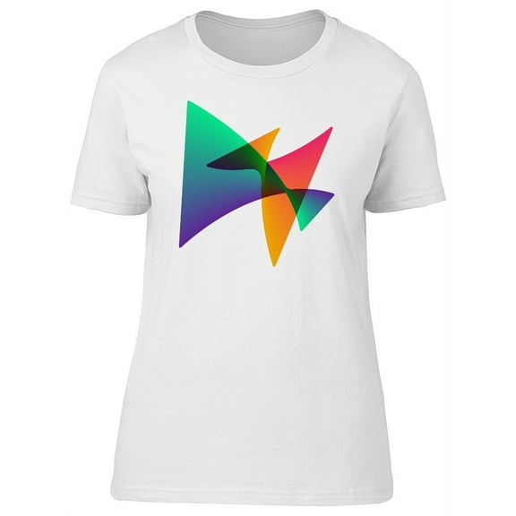Fused Geometric Shapes Colorful Tee Women's -Image by Shutterstock