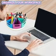 thumbnail image 2 of 360 Degree Desk Organizer Multi-Functional Pen Storage Organizer Desktop Stationary Organizer Rotating Makeup Organizer Storage Rack for School Home Office Art Supplies, 2 of 10