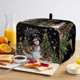 thumbnail image 2 of Toaster Cover 4 Slice, Black Christmas Dustproof Bakeware Oven Protector with Top Hook, Snowman Xmas Tree Snowflake Gifts Elk Waterproof Small Kitchen Appliance Toasters Dust Cover, 12"x11"x8", 2 of 7