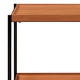 thumbnail image 4 of Benjara Rectangular Wooden Top Metal Frame End Table, Oak Brown and Black, 4 of 5