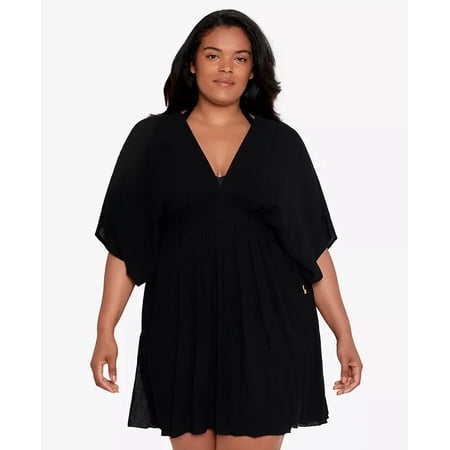 Lauren Ralph Lauren Plus Size Women's Black Tunic Dress Swim Cover Up Size 1X