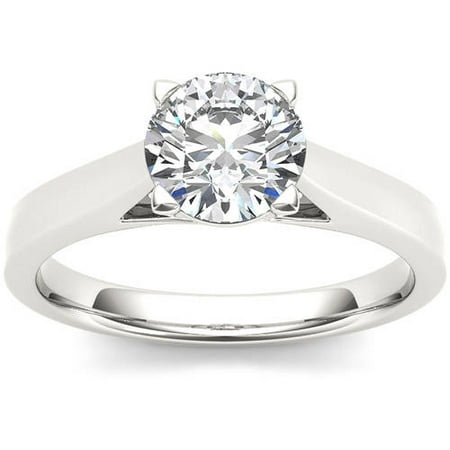 1 Carat T.W. Diamond Solitaire 14kt White Gold Engagement Ring