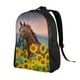 thumbnail image 2 of Fotbe Horse Sunflowers Mochila de Viaje para Laptop, Mochila Ejecutiva Delgada y Resistente 15.6", 2 of 8