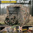 thumbnail image 2 of Hunting Blind with Silent Slid Door, 270 Degree See Through Deer Blind  for Hunting, Deer/Turkey Ground Blind with Carrying Bag, 2 of 8