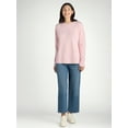thumbnail image 4 of Time and Tru Women's Tunic Sweatshirt with High-Low Hem, Sizes XS -4X, 4 of 5