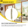 thumbnail image 3 of Amesbury Truth Multi-Point 11-3/4" Mortise Lock With Face Plate for Sliding Patio Glass Door | Dual Point Locking Mechanism | Lock Replacement for Sliding Door - GOLD, 3 of 8