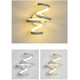 thumbnail image 4 of Aplique de pared LED en espiral europeo minimalista moderno en aluminio + acrílico blanco, aplique de pared creativo para sala de estar, dormitorio, lámpara de noche, aplique de pared de pasillo, 4 of 5