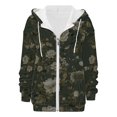 thumbnail image 5 of Bovemsi Sweatshirt for Women Solid Loose Jacket Long Sleeve Irregular Print Zipper Pullover Elegant Tops Blouse Zip Up Hoodie, 5 of 7
