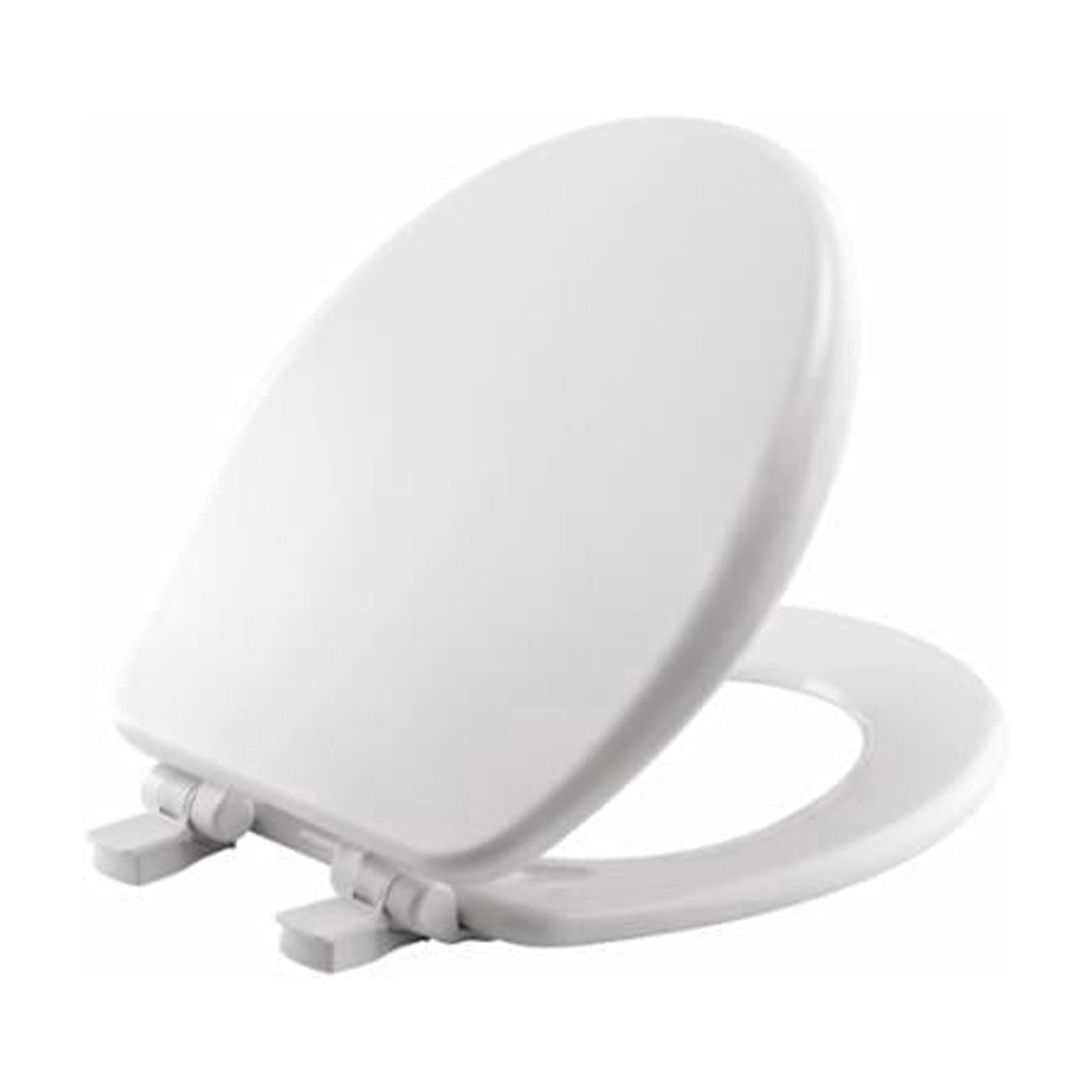 Mayfair Slow Close Round White Enameled Wood Toilet Seat