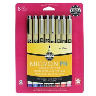 Sakura Pigma Micron Pen 01 Red Ink Marker Felt Tip Pen, Archival Pigment Ink Pens for Artist, Zentangle, Technical Drawing Pens - 8 Pack of Micron
