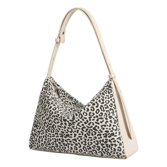FENOHREFE Women's Leopard Print Bag Stylish Lightweight Shoulder Bag Practical Handbag with Large Capacity Slouchy Purse