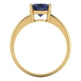 thumbnail image 4 of 2 ct Oval Cut Simulated Blue Sapphire Solitaire 14K Yellow Gold Womens Engagement Ring, 4 of 5