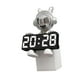 thumbnail image 5 of Reloj despertador digital con diseño de astronauta, estatua de resina, multifuncional. plata, 5 of 9