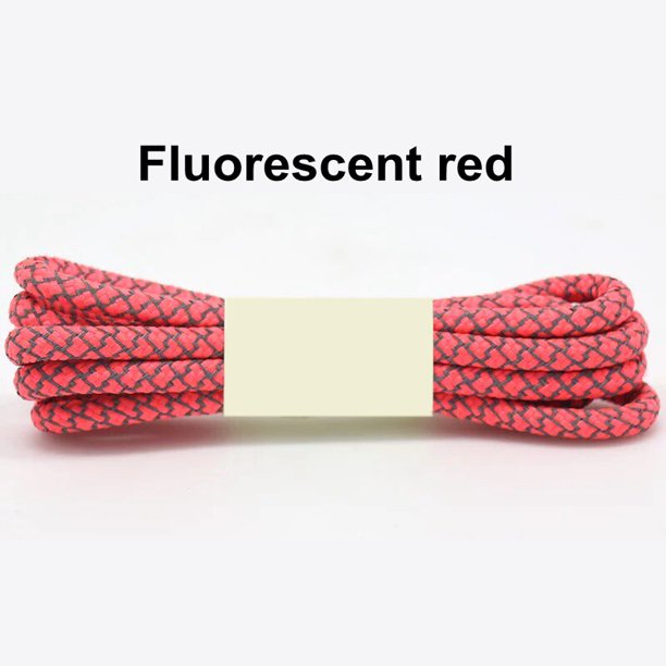 1 par de cordones reflectantes 3M para zapatillas de deporte, cordones redondos para niños y adultos, cordones para deportes al aire libre, longitud de 100, 120, 140, 160CM, YD-4160cm Gao Jinjia LED