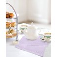 thumbnail image 4 of Purple White Stripe Kitchen Dish Towels for Drying Dishes Set of 2, Modern Minimalist Geometric Striped Waffle Weave Microfiber Hand Tea Bathroom Towels Quick Dry & Absorbent Towel 12x12, 4 of 7