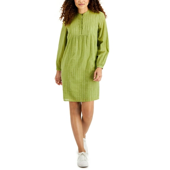 Style & Co Holiday Long Sleeve Party Dress Wood Moss 2XL