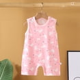thumbnail image 2 of Xyant Baby Girl's Clothing 0 3 6 9 12 18 24 Months Baby Boy Summer Romper Dinosaur Sleeveless Onesie Jumpsuit Outfit (Pink,6-12 Months), 2 of 4