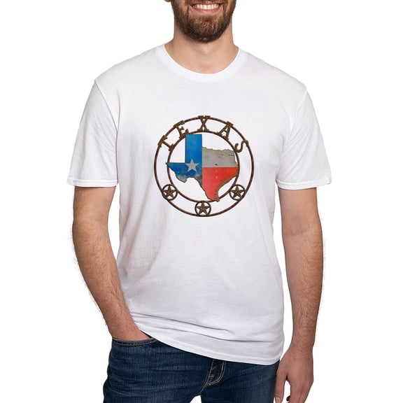 CafePress - Texas Wrought Iron Barn Art T Shirt - Fitted T-Shirt, Vintage Fit Soft Cotton Tee