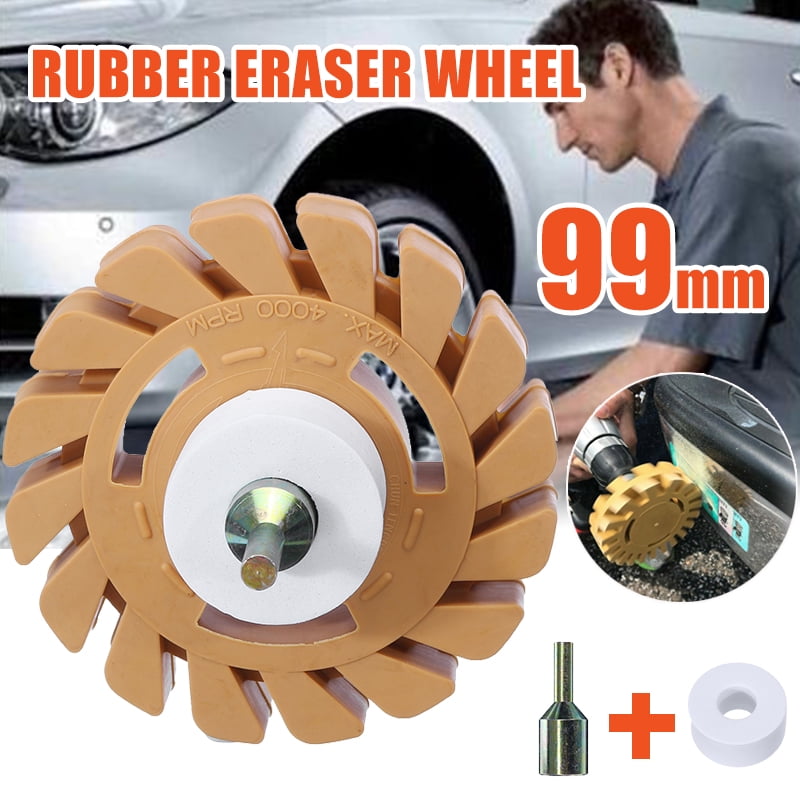 Rubber Eraser Wheel with 1/4'' Drill Adapter for Pinstripe, Double