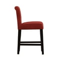 thumbnail image 3 of Weston Home Arica 24" Faux Leather Counter Height Stool, Set of 2, Red, 3 of 6