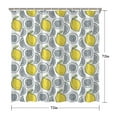 thumbnail image 4 of Refreshing Fruit Shower Curtain, Lemon and Bees Floral Print Waterproof Bath Drapes 72x72 Inch Fresh Yellow Summer Polyester Fabric with 12 Hooks, 4 of 4