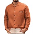 thumbnail image 4 of Kaemgyyd Men's Cotton Linen Shirts Casual Button down Long Sleeve Tops Fashion Color Block Collar Spring Clothes with Pocket, 4 of 4