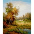 thumbnail image 2 of Hulsey 12x14 Black Modern Framed Museum Art Print Titled - Poppies Pond, 2 of 4
