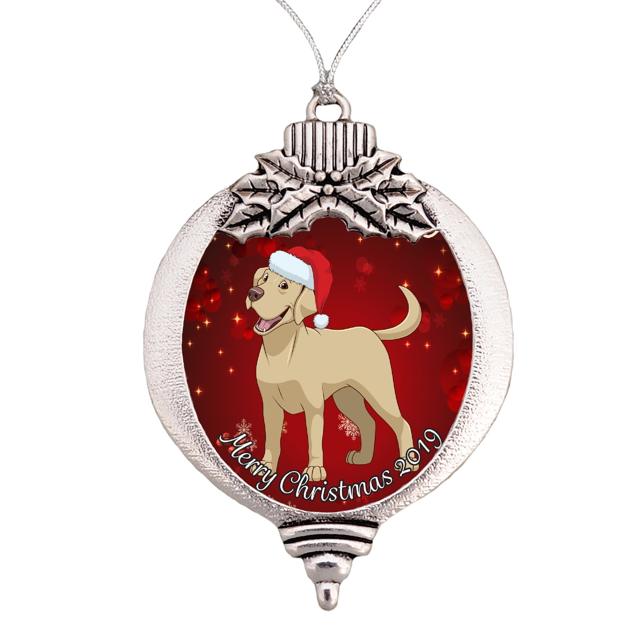 i love my dog ornament
