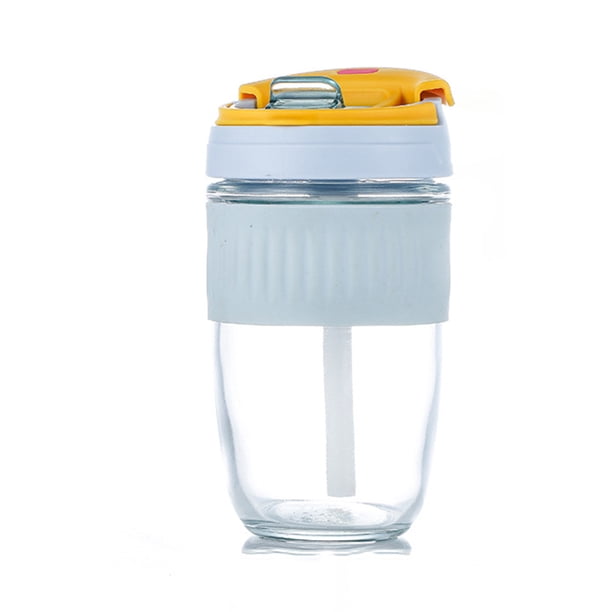 Moyic Botella de agua con pajita, portátil, para hacer ejercicio, té, jugo, Sippy, taza para beber, Camping, oficina, escuela, estudiantes, vasos de Cocina y Comedor Azul Moyic HA062637-01B