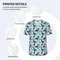 thumbnail image 3 of Hirioo Penguins Whales for Men's Baseball T-shirt Shirts Short Sleeve Casual Summer Button Stretch T Shirts,Size S-4XL-Large, 3 of 7