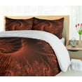 thumbnail image 5 of Ambesonne Abstract Duvet Cover Sets, Digital Swirls Floral, 2-King, Orange, 5 of 7