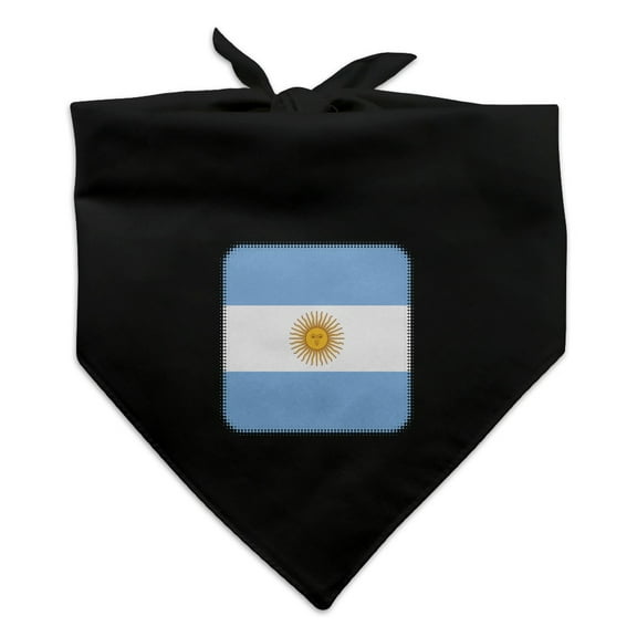 Argentina Country Flag Dog Pet Bandana - Black