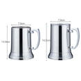 thumbnail image 2 of Chope à Bière en Acier Inoxydable à Double Paroi avec Poignée, Tankard, Stein à Bière, Grande Tasse à Cocktail, Tasse à Lait, 2 of 9