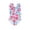 Pink, variant on ibiyuan One Piece Girls Swimsuits Size 10-12 Tankini Sets Toddler Bathing Suit Girl Adjustable Strap Tropical Printed Bikini Sets for Girls with Belt Ruffle Modest Swimwear with Cover Up,Pink-B