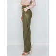 thumbnail image 5 of Womens Leather Pants - High Waist Faux Leather Straight Leg Bell Bottom Flare Pants Green XL, 5 of 8