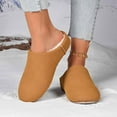 thumbnail image 2 of Rokment Clog Slip on Snow Boots for Women with Fleece Lined Winter Warm Fashion Suede Mules Booties Fuzzy Barefoot Indoor Outdoor House Shoes Brown Size 8.5, 2 of 6