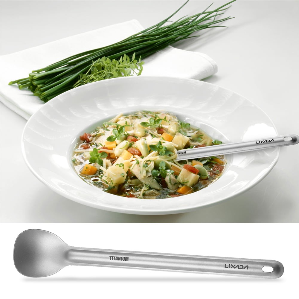 Lixada Ultralight  Long Handle Spoon and Spork Cutlery Set Portable F1S5