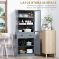 thumbnail image 3 of HOMCOM Kitchen Pantry, 5-Tier Storage Cabinet with Shelves, Grey, 3 of 9