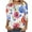 Red, variant on WXLWZYWL Womens 3/4 Sleeve Shirts Eyelet Printed Round Neck Leisure Shirt Tops Loose Comfortable Tunics Blouses