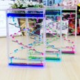 thumbnail image 1 of Double Color Mix Illusion Floating Oil Hourglass Liquid Motion Timer Kids Educational Sensory Toy Home Decoration - Blue + Green, 1 of 5