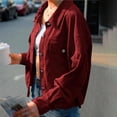 thumbnail image 6 of Women's Casual Lapel Button Long Sleeve Cardigan Jacket Sweater Coat for Women Loose Fit Lightweight Comfortable Office Work Fall Fashion Gift | CSEONE,Red L, 6 of 9