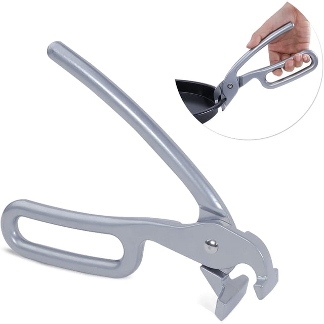 Pinza para bandejas de pizza para bandejas de pizza profundas, pinzas para bandejas de aluminio fundido de alta resistencia, ideal para sacar bandejas de pizza calientes del microondas, horno Zhivalor WMXL-306