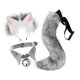 thumbnail image 1 of Conjunto De Cosplay De Anime De Halloween, Pinzas Para El Pelo Con Orejas De Piel Sintética Y Collar De Cuello Con Cola De Zorro Y Lobo Para Disfraz De Fiesta De Halloween, 1 of 7