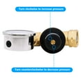 Brass LeadFree Adjustable RV Water Pressure Regulator with Gauge for