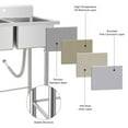 thumbnail image 4 of Stainless Steel Sink 2 Compartment Free Standing Utility Sink,Commercial Restaurant Kitchen Sink,Outdoor Sink Set w/Pull-out Faucet,Adjustable Legs,Clog-Free Drain System for Kitchen,Restaurant, 4 of 9